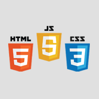 HTML5, JavaScript, CSS3 logos